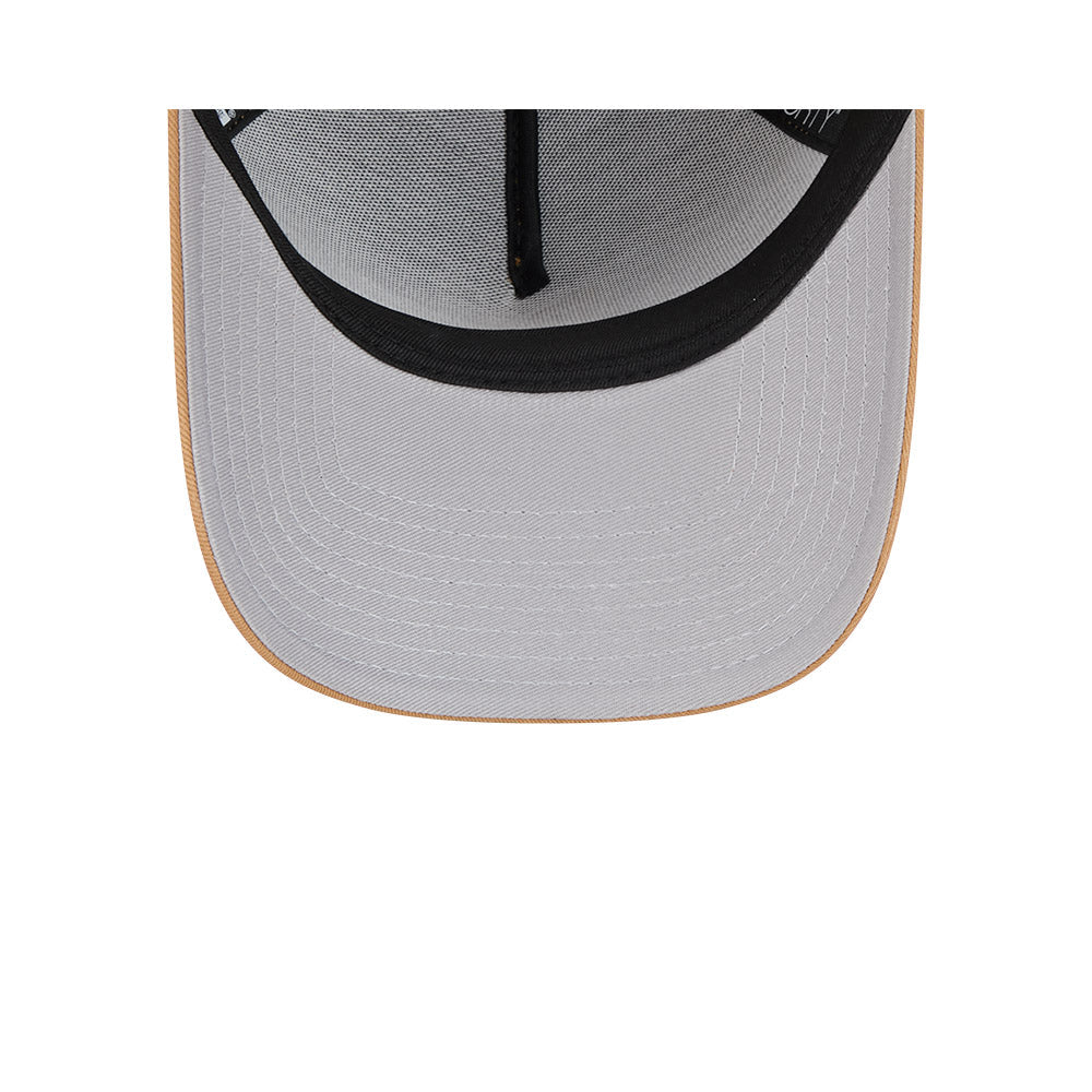 LA Dodgers Hat - Wheat Earth Tonal Chainstitch 9Forty A-Frame MLB Snapback Cap - New Era